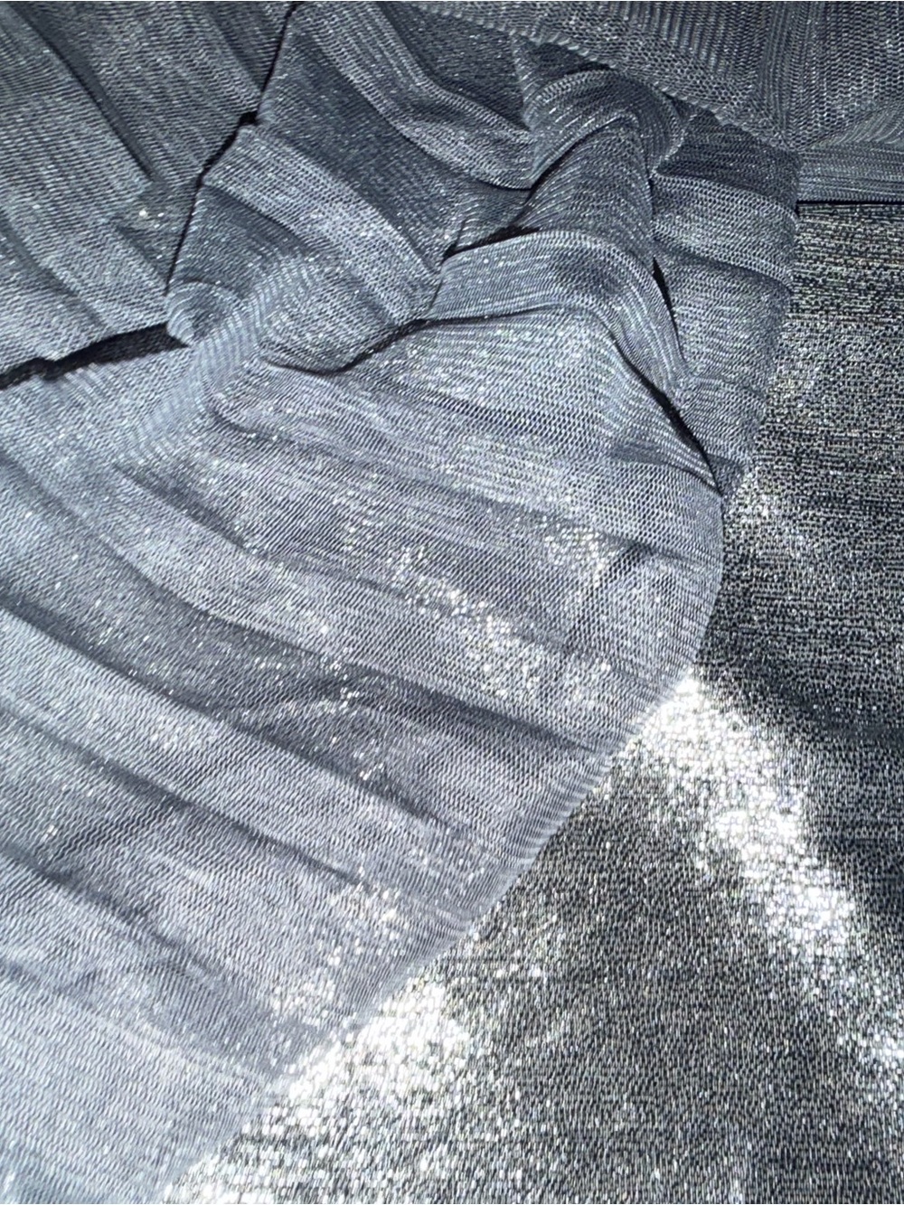 Elliot & Vine Pleated Metallic Midi Skirt - Gray Shimmer- 3X - Picture 9 of 15